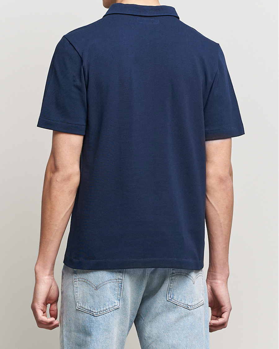 Herre | Pikéer | Merz b. Schwanen | Organic Cotton Washed Polo Ink Blue