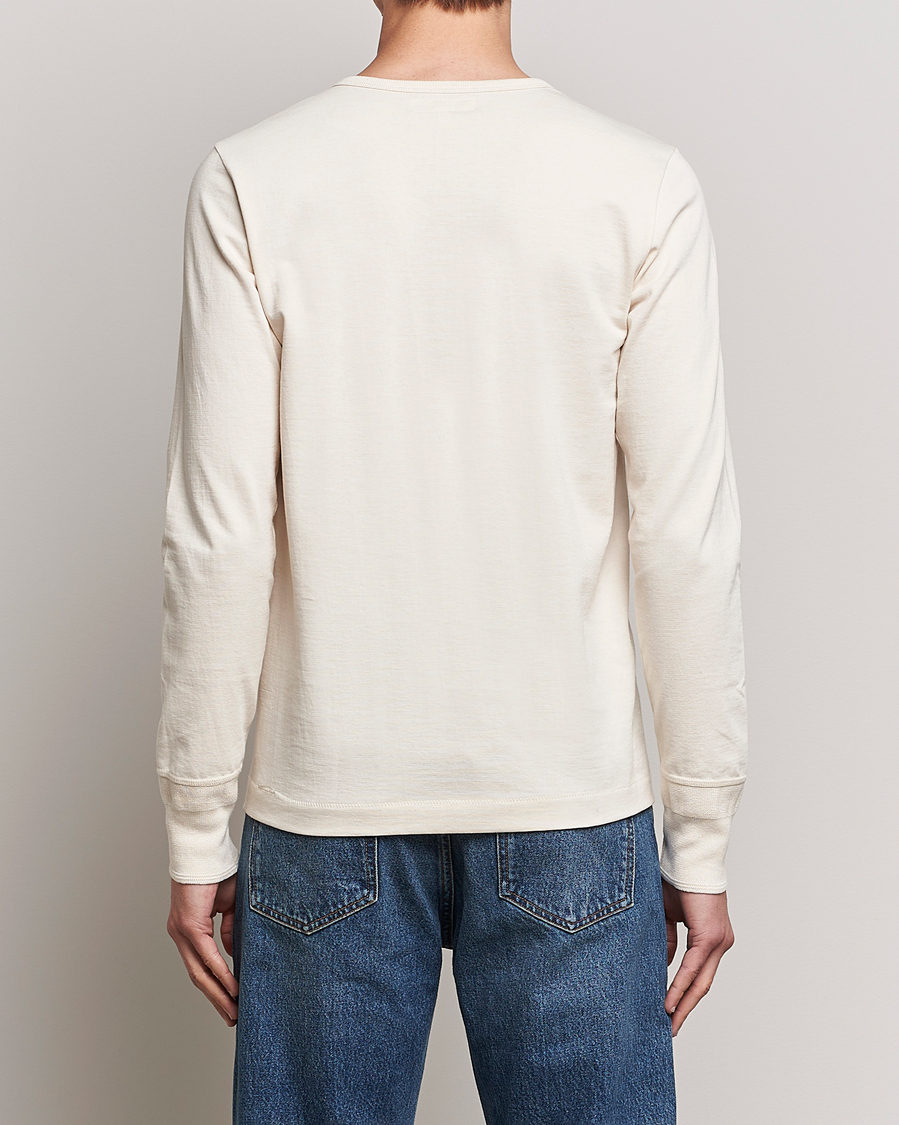 Herre | T-Shirts | Merz b. Schwanen | Classic Organic Cotton Henley Sweater Nature