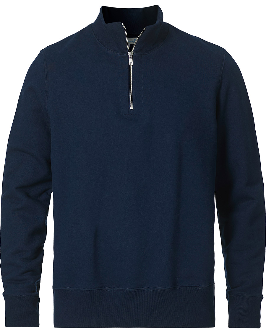 Herre | Gensere | Merz b. Schwanen | Organic Cotton Half Zip Sweat Ink