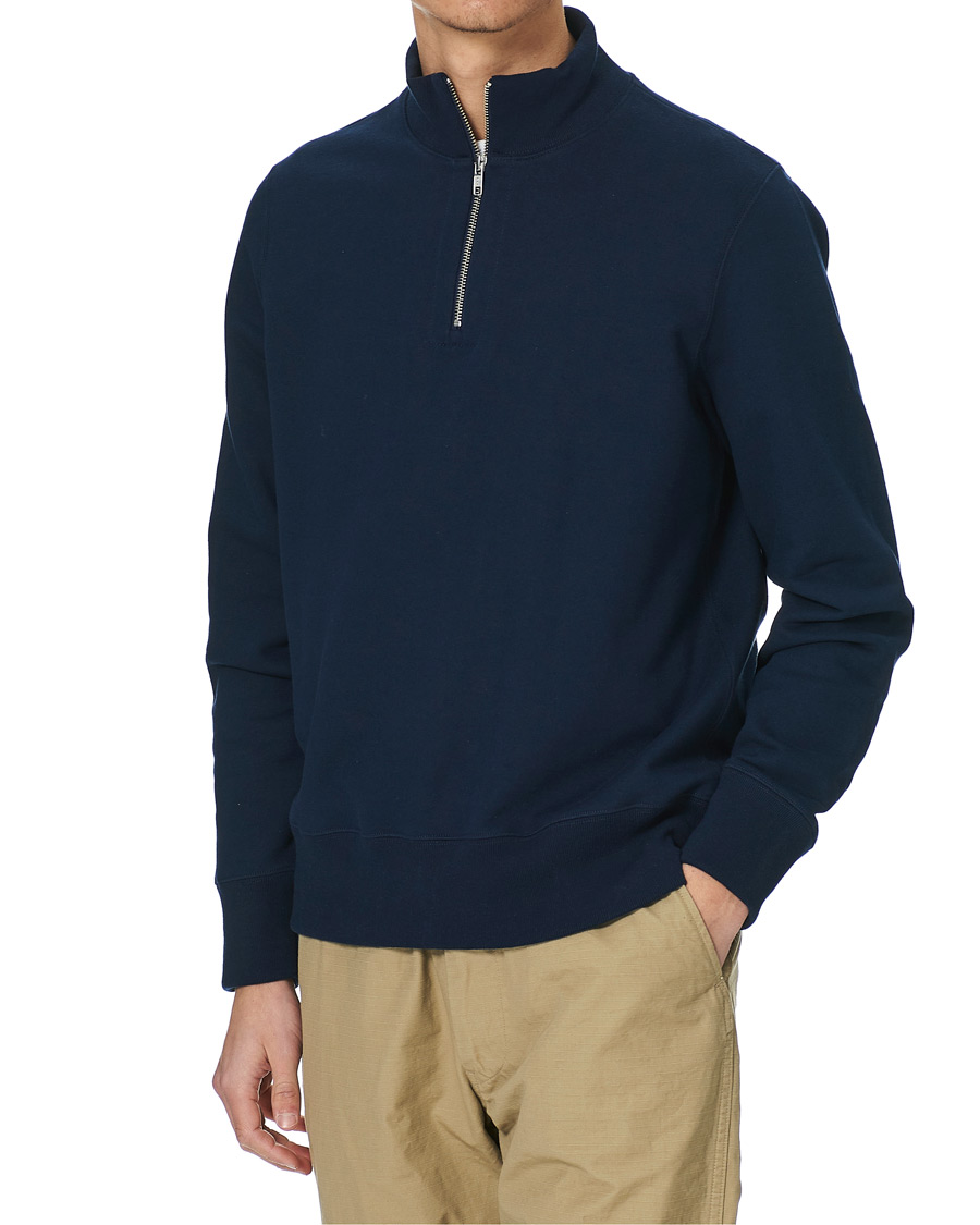 Herre | Gensere | Merz b. Schwanen | Organic Cotton Half Zip Sweat Ink