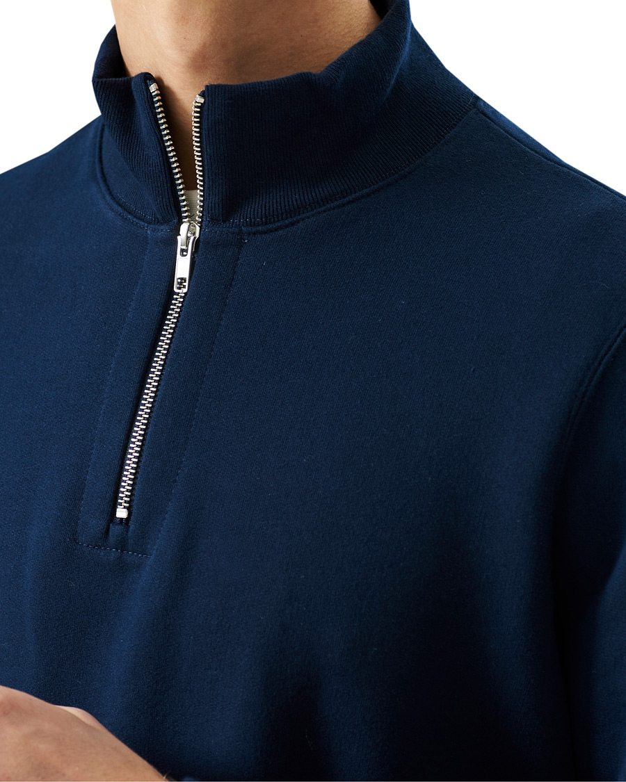 Herre | Gensere | Merz b. Schwanen | Organic Cotton Half Zip Sweat Ink