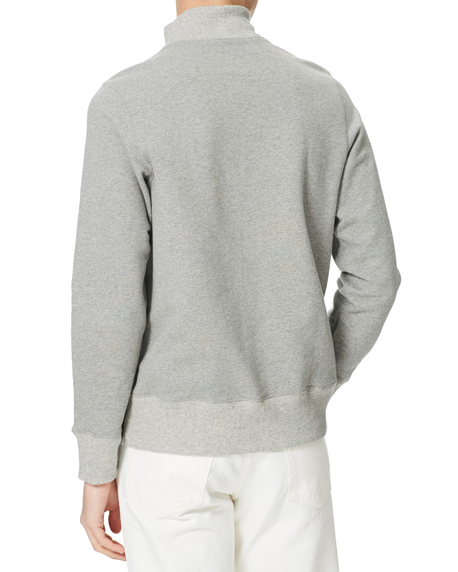 Herre | Gensere | Merz b. Schwanen | Organic Cotton Half Zip Sweat Grey Mel