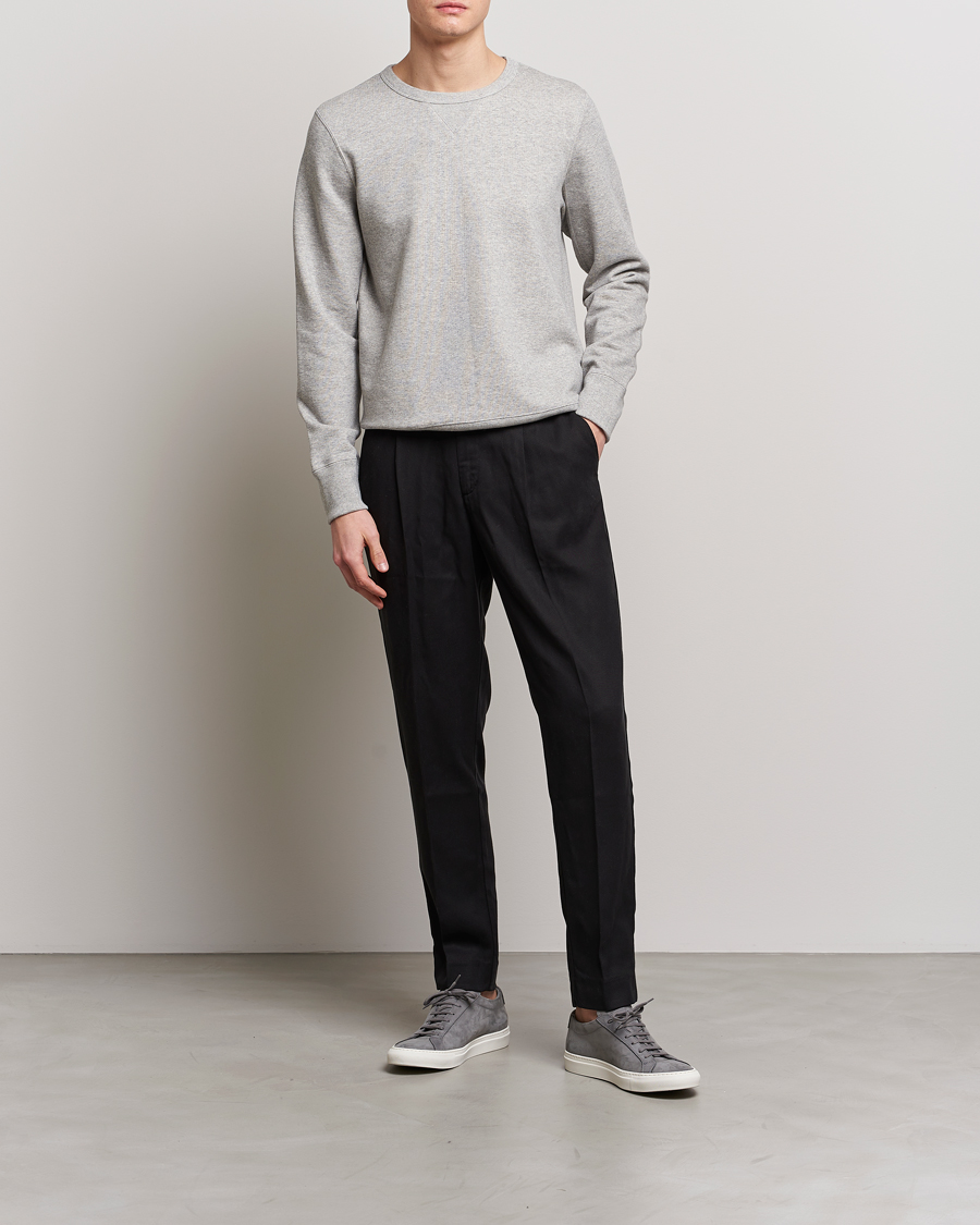 Herre | Gensere | Merz b. Schwanen | Organic Cotton Crew Neck Sweat Grey Mel