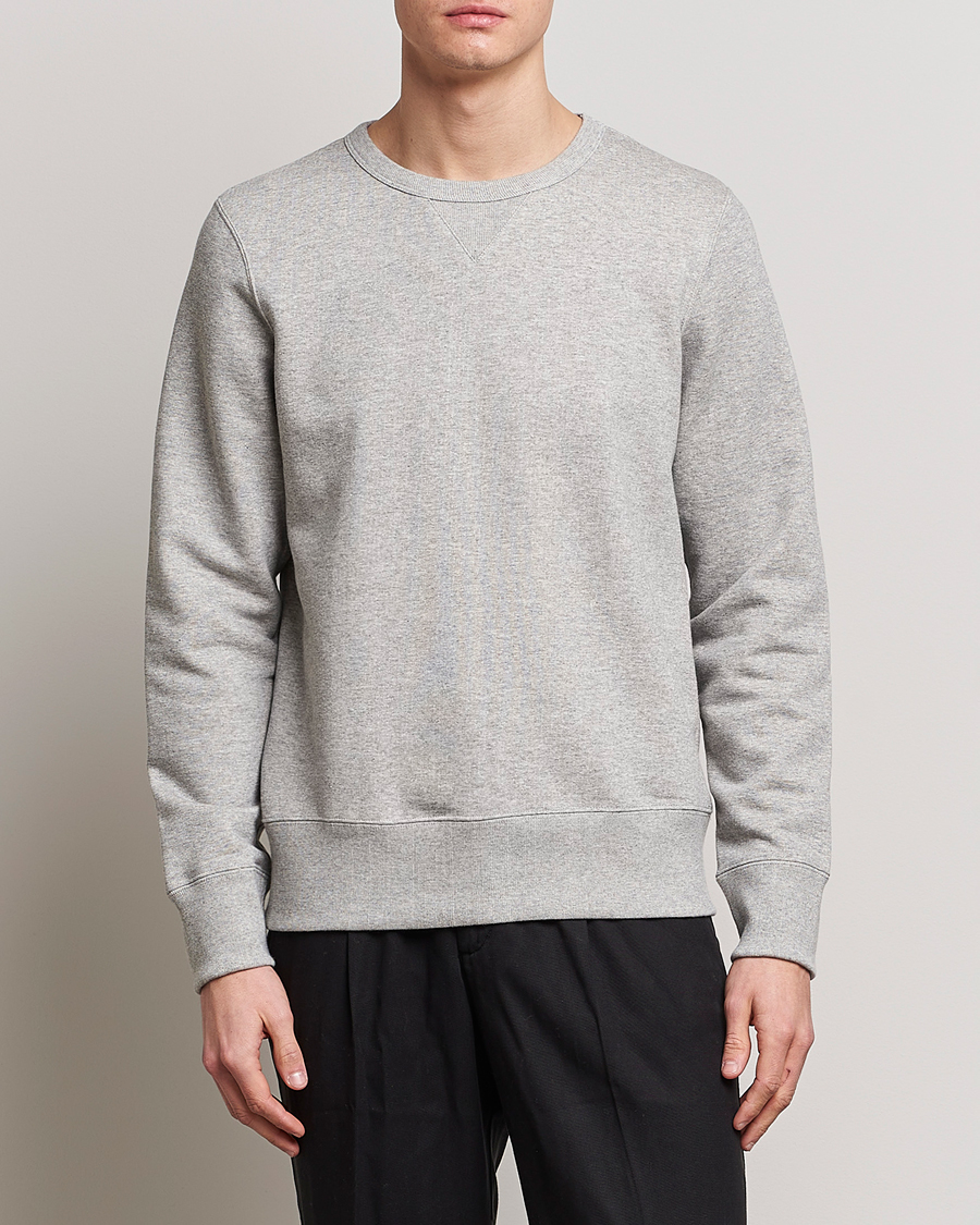 Herre |  | Merz b. Schwanen | Organic Cotton Crew Neck Sweat Grey Mel