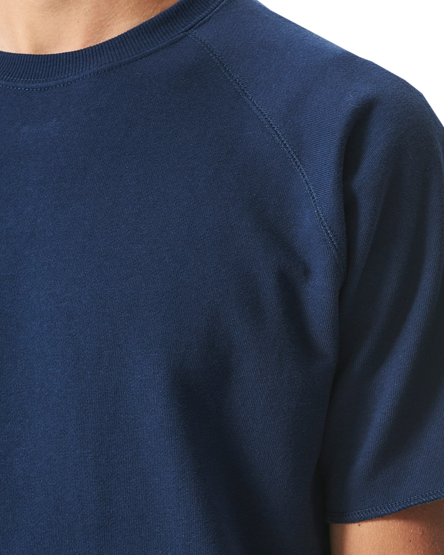 Herre | T-Shirts | BEAMS PLUS | Short Sleeve Cut Off Tee Navy
