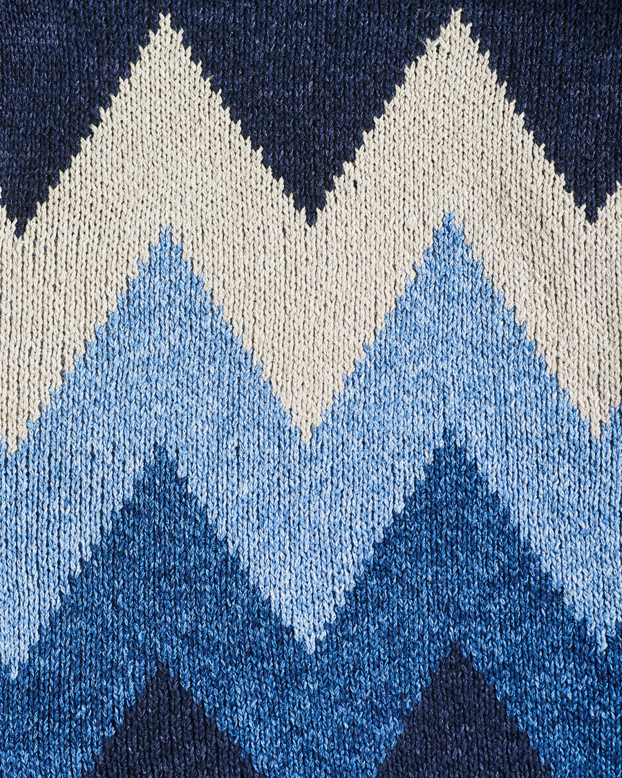 Herre | Gensere | BEAMS PLUS | Jacquard Cardigan Indigo Blue