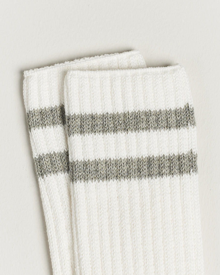 Herre | Undertøy | BEAMS PLUS | Schoolboy Socks White/Grey