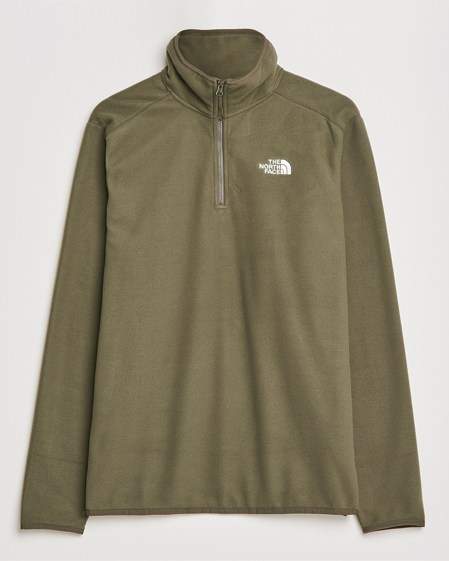 Herre | Gensere | The North Face | 100 Glacier 1/4 Zip Taupe Green