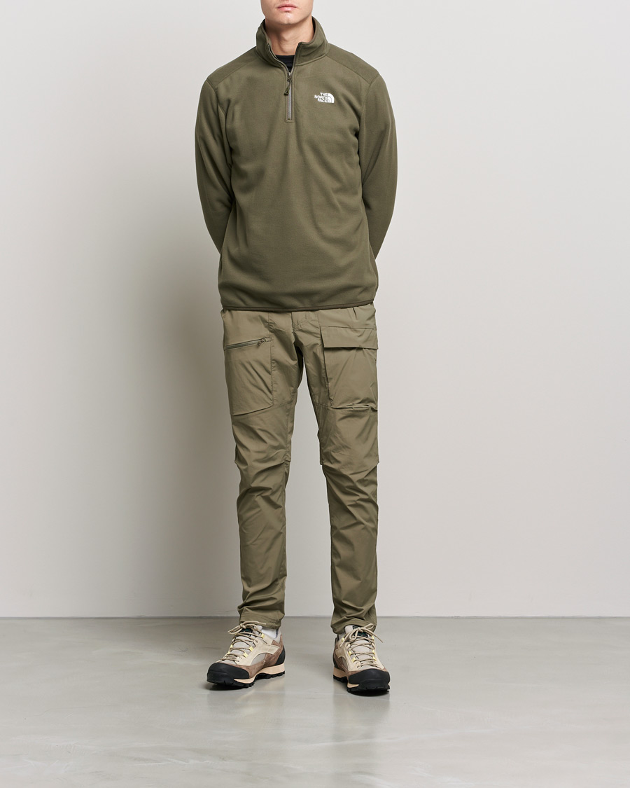 Herre | Gensere | The North Face | 100 Glacier 1/4 Zip Taupe Green