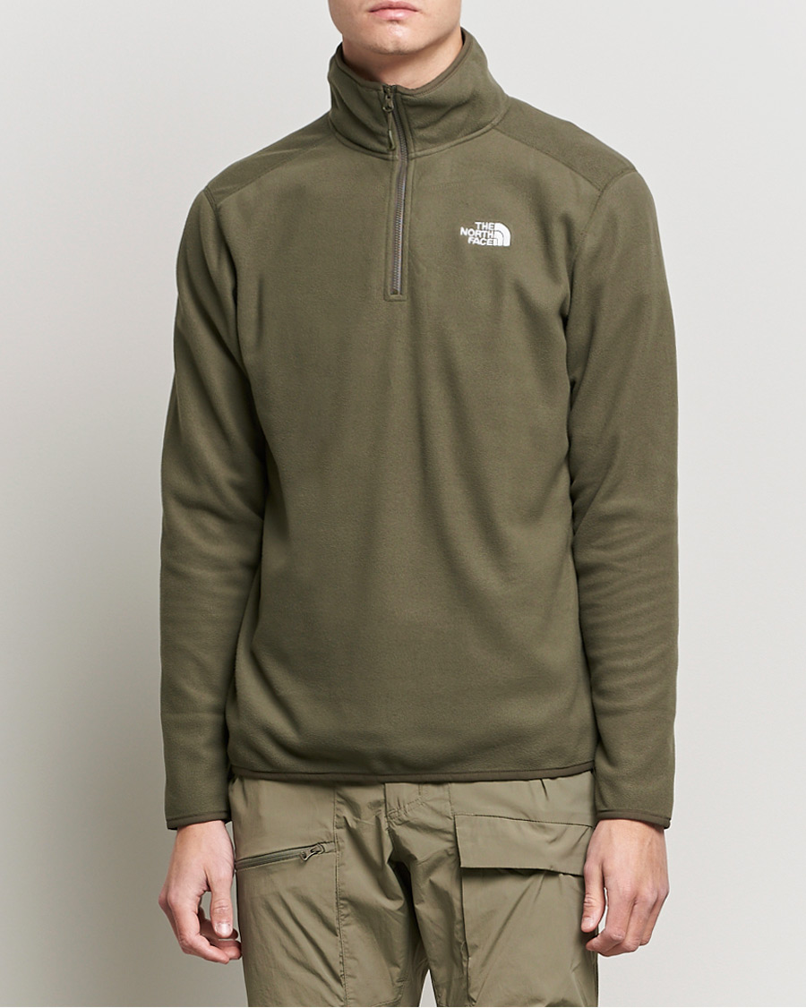 Herre | Gensere | The North Face | 100 Glacier 1/4 Zip Taupe Green