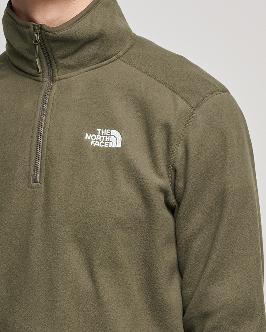 Herre | Gensere | The North Face | 100 Glacier 1/4 Zip Taupe Green