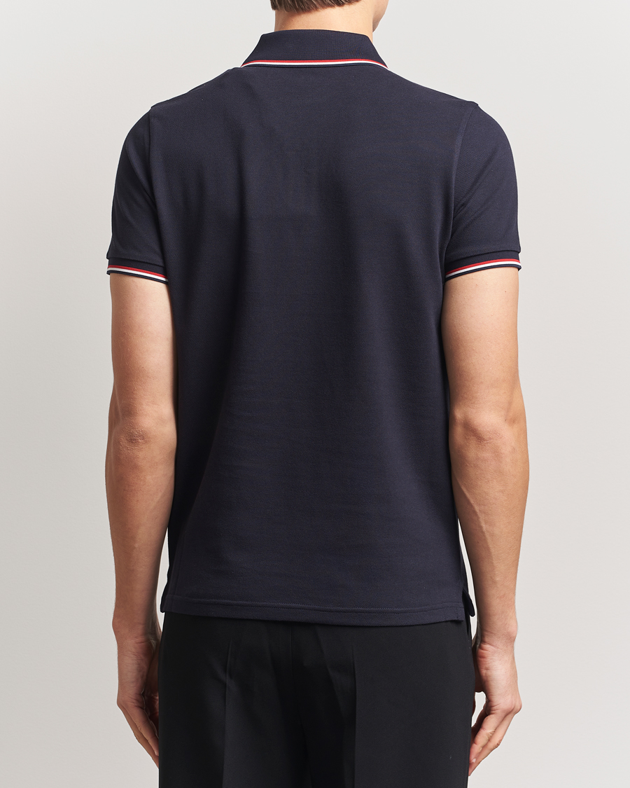 Herre | Pikéer | Moncler | Contrast Rib Polo Navy