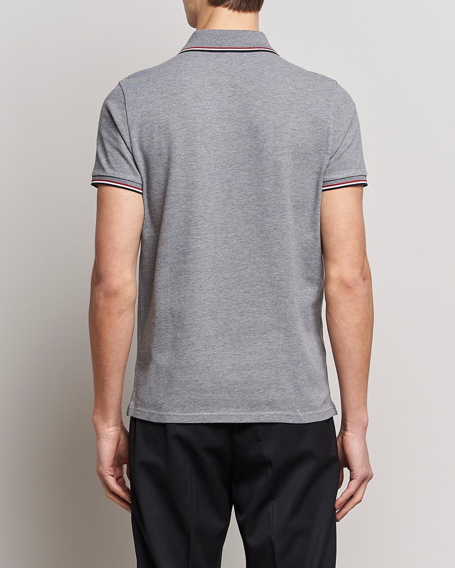 Herre | Pikéer | Moncler | Contrast Rib Polo Heather Grey