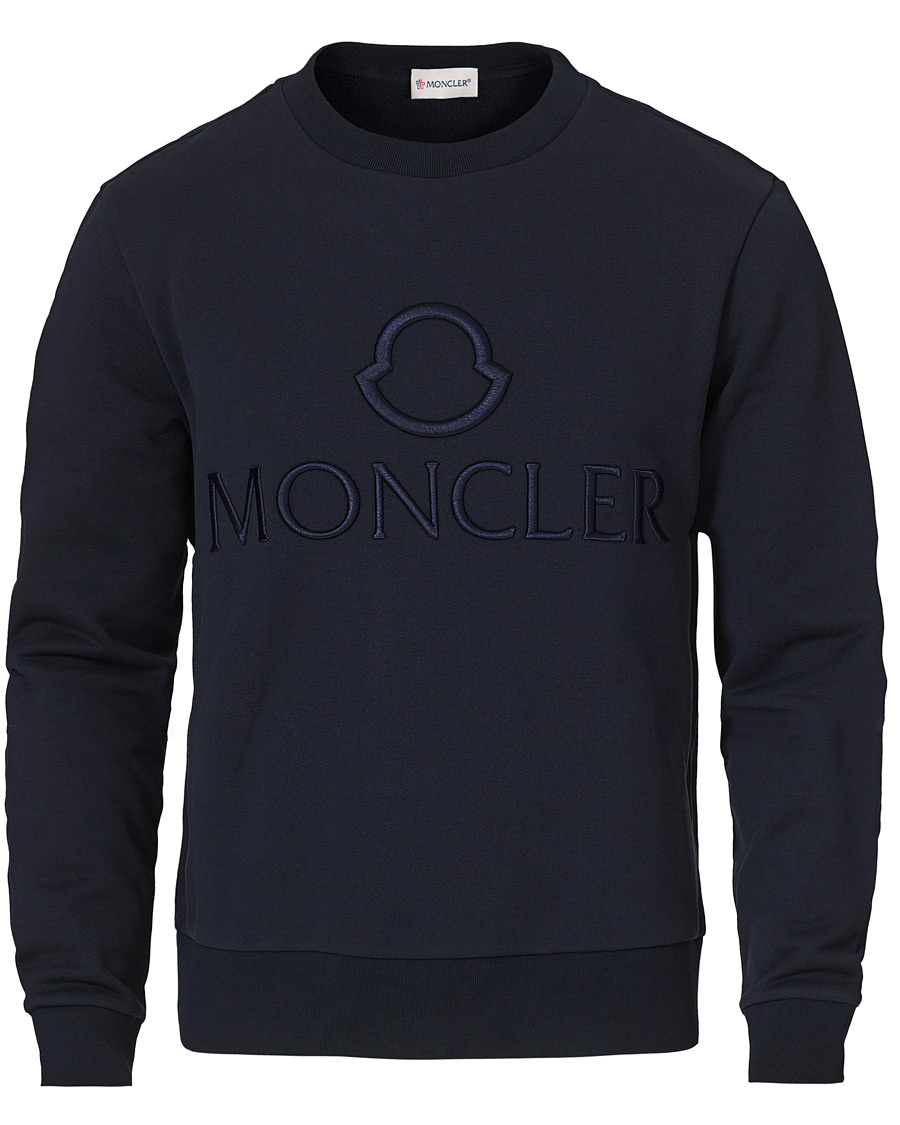 Herre | Gensere | Moncler | Embroidered Logo Sweatshirt Navy