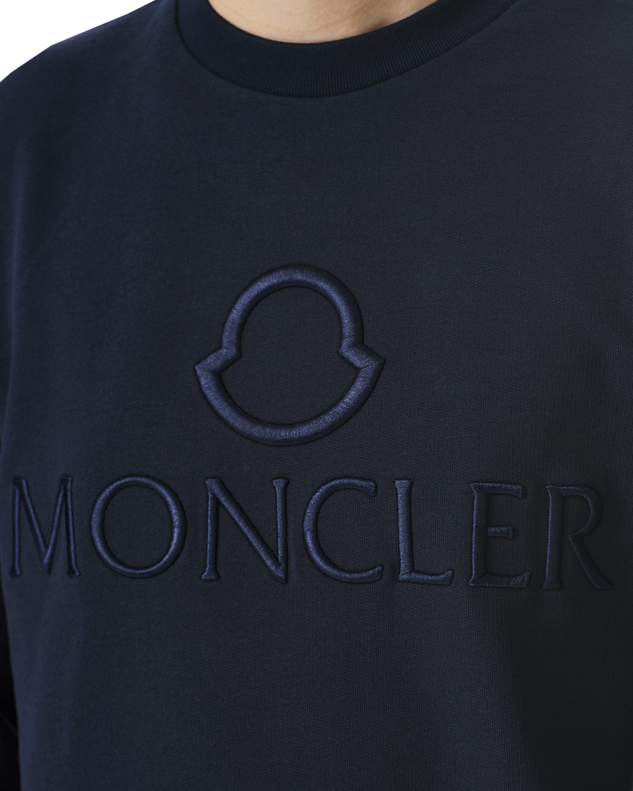 Herre | Gensere | Moncler | Embroidered Logo Sweatshirt Navy