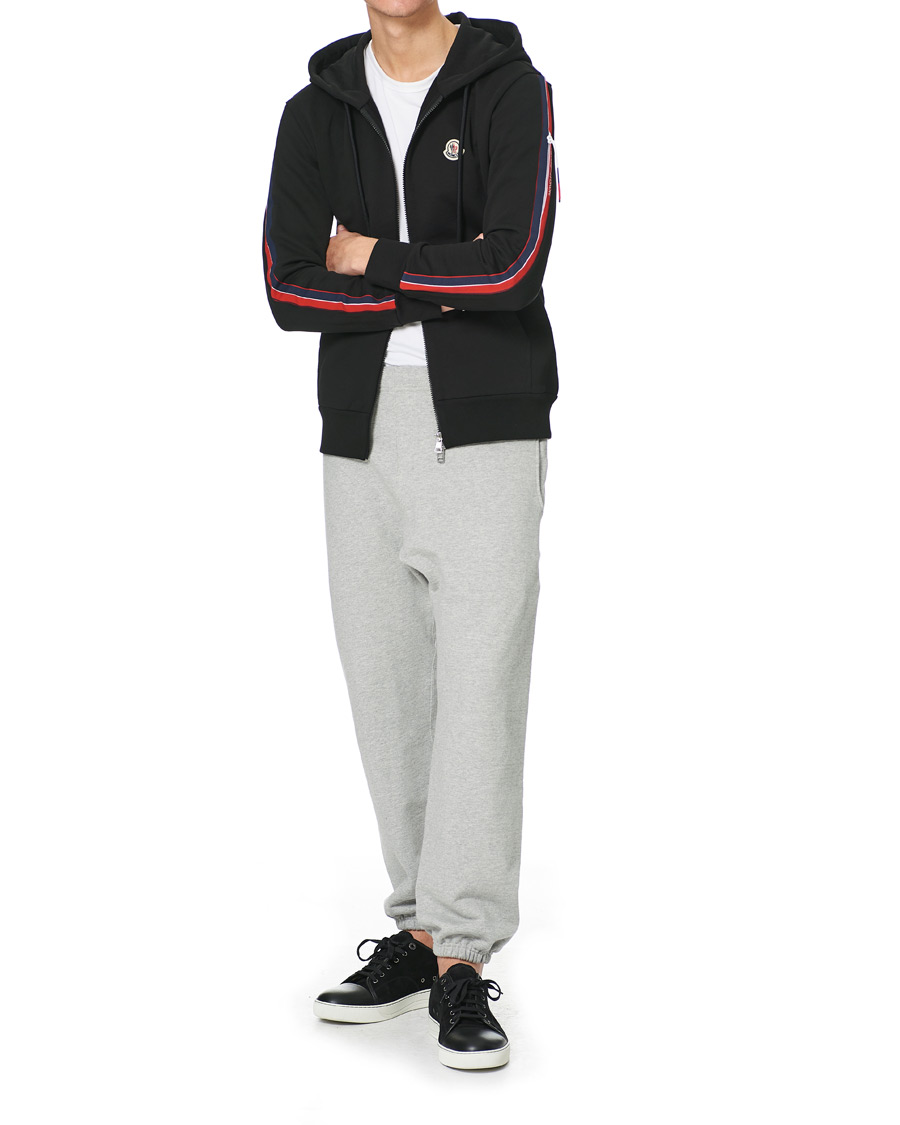 Herre | Gensere | Moncler | Tape Logo Zip Hoodie Black