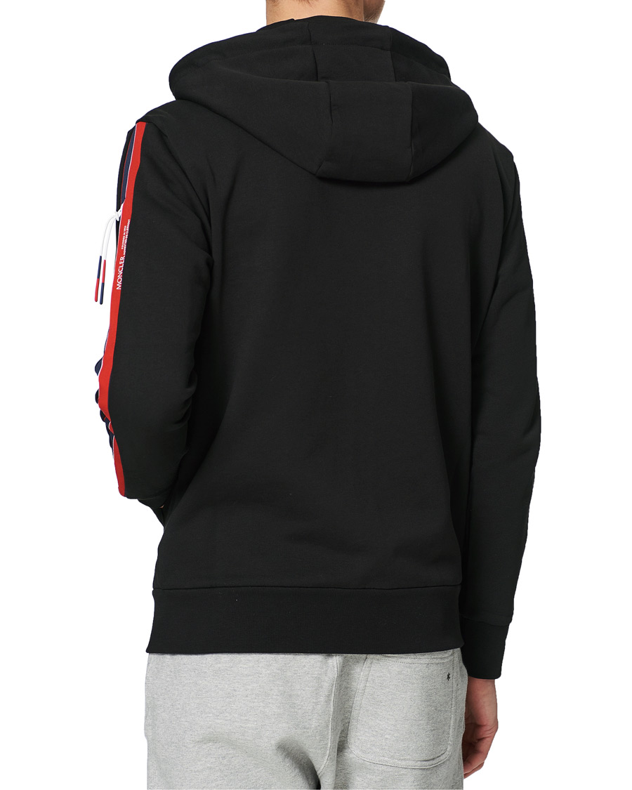 Herre | Gensere | Moncler | Tape Logo Zip Hoodie Black