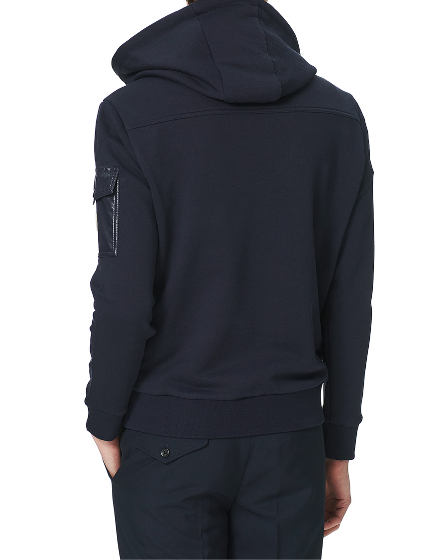 Herre | Gensere | Moncler | Hooded Hybrid Full Zip Navy