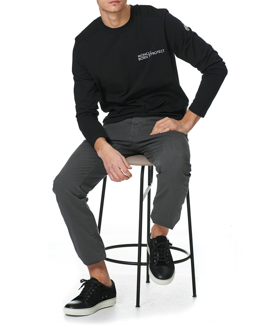 Herre | T-Shirts | Moncler | Long Sleeve T-Shirt Black