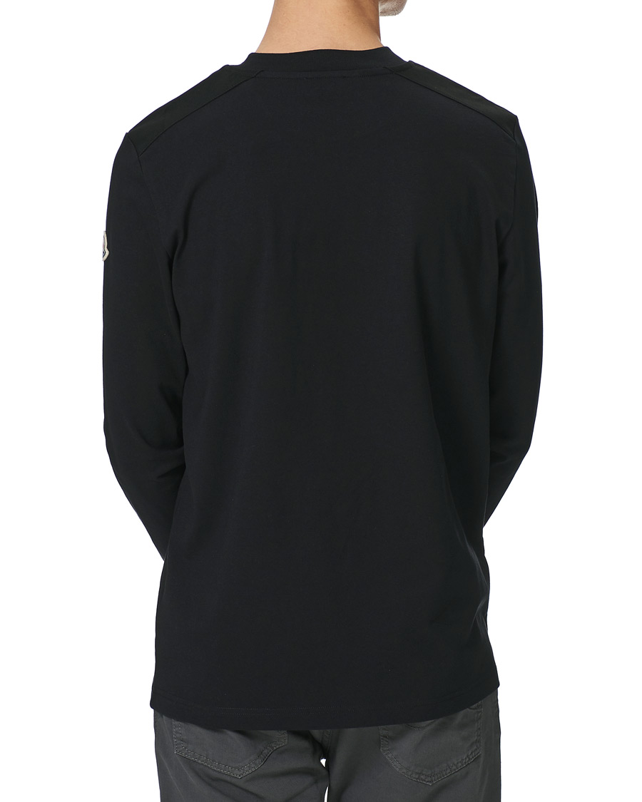 Herre | T-Shirts | Moncler | Long Sleeve T-Shirt Black