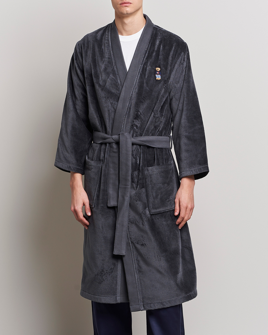 Herre |  | Ralph Lauren Home | Flag Sweater Bear Bathrobe Charcoal
