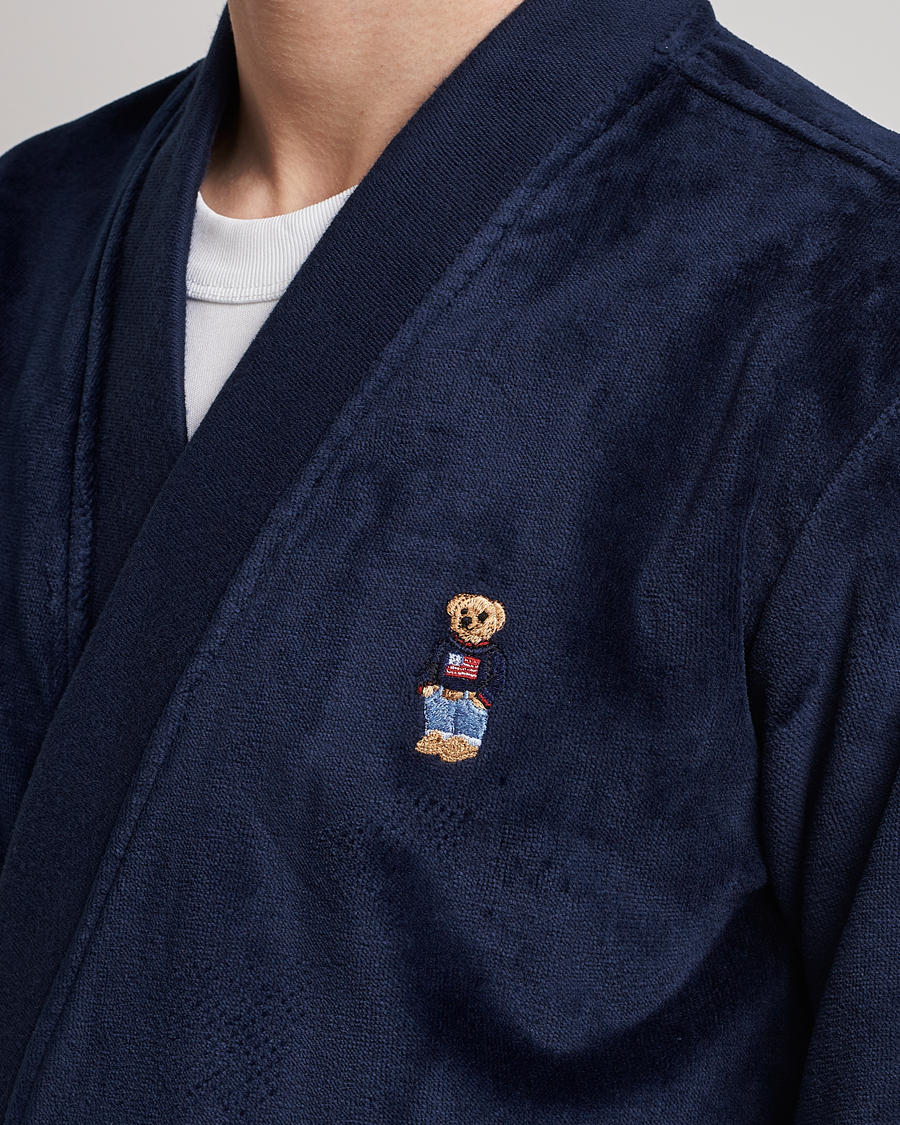 Herre | Pyjamaser og badekåper | Ralph Lauren Home | Flag Sweater Bear Bathrobe Navy