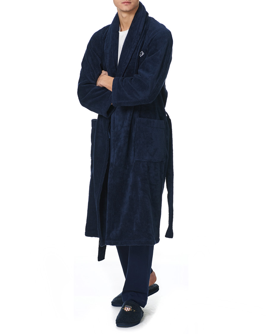 Herre | Pyjamaser og badekåper | Ralph Lauren Home | Langdon Shawl Collar Bathrobe Midnight