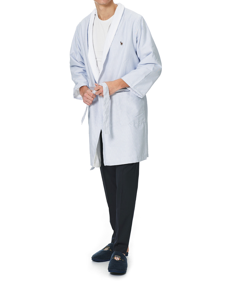 Herre | Pyjamaser og badekåper | Ralph Lauren Home | Oxford Men Kimono Bathrobe Blue