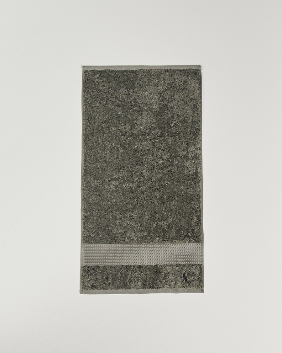 Herre | Ralph Lauren Home Polo Player Guest Towel 40x75 Pebble | Ralph Lauren Home | Polo Player Guest Towel 40x75 Pebble