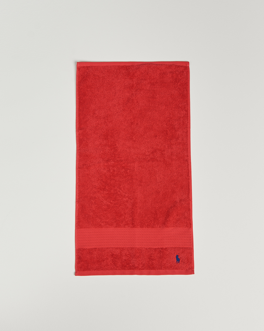 Herre |  | Ralph Lauren Home | Polo Player Guest Towel 40x75 Red Rose