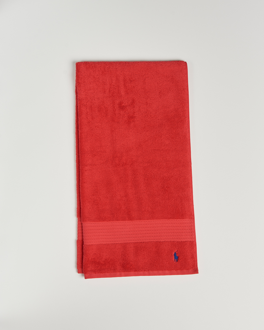 Herre | Ralph Lauren Home Polo Player Shower Towel 75x140 Red Rose | Ralph Lauren Home | Polo Player Shower Towel 75x140 Red Rose