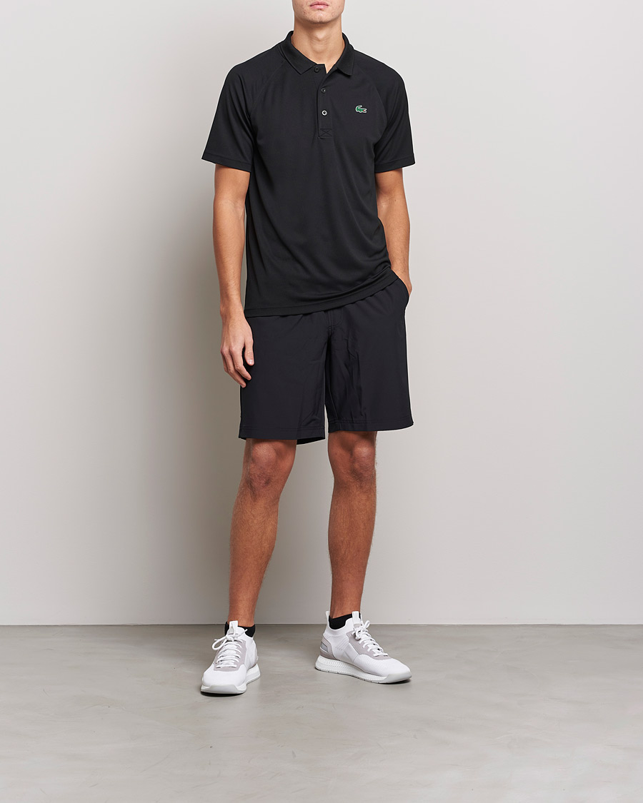 Herre |  | Lacoste Sport | Performance Ribbed Collar Polo Black