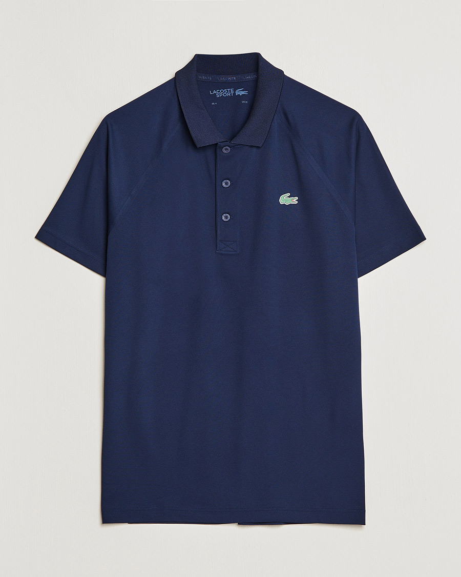 Herre | | Lacoste Sport | Performance Ribbed Collar Polo Navy