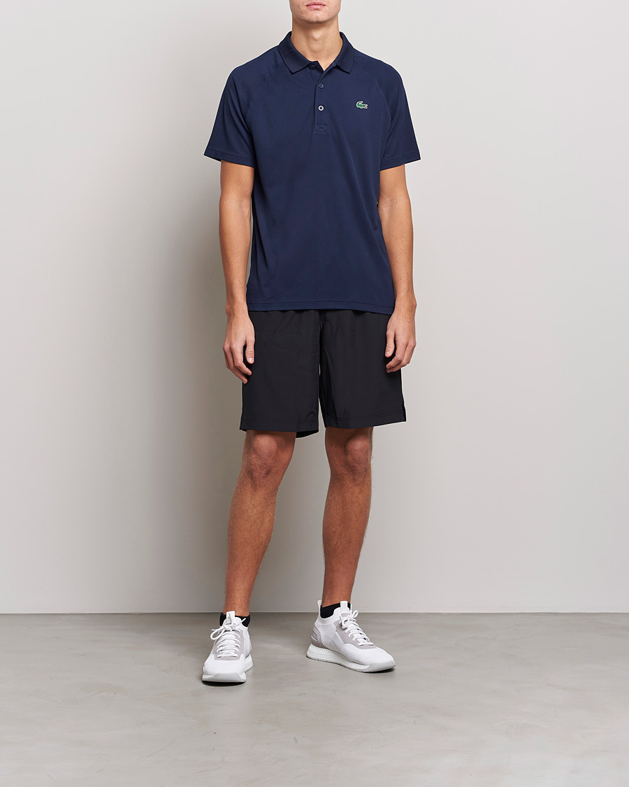 Herre |  | Lacoste Sport | Performance Ribbed Collar Polo Navy Blue