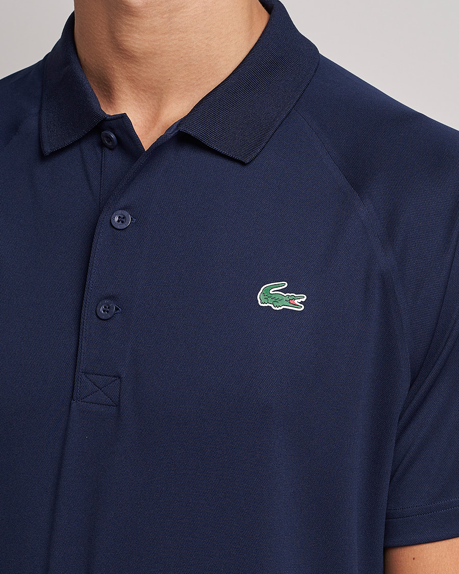 Herre | Pikéer | Lacoste Sport | Performance Ribbed Collar Polo Navy