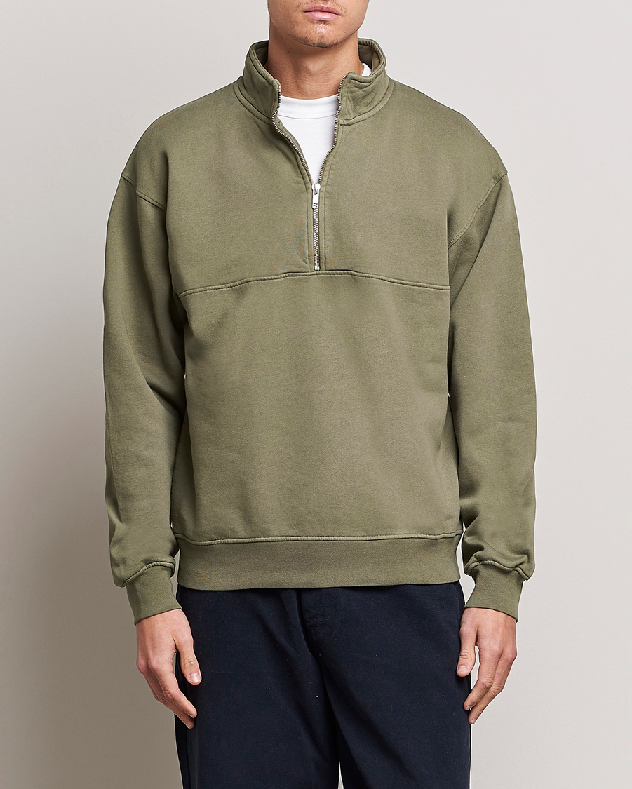 Herre | Colorful Standard | Colorful Standard | Classic Organic Half-Zip Dusty Olive