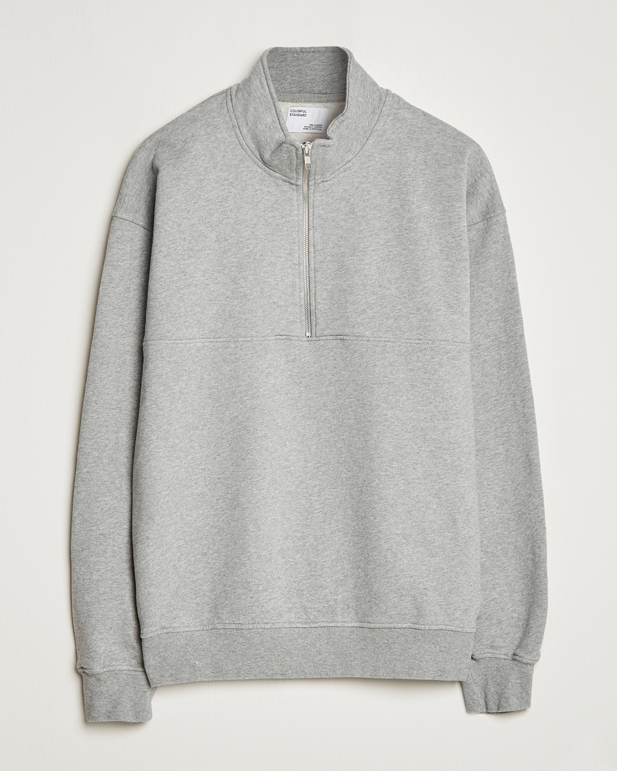 Herre | Gensere | Colorful Standard | Classic Organic Half-Zip Heather Grey