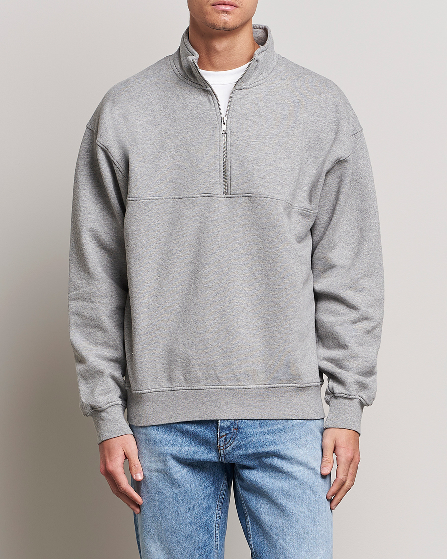 Herre | Gensere | Colorful Standard | Classic Organic Half-Zip Heather Grey