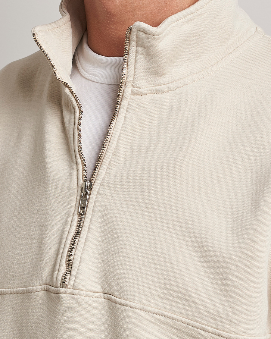 Herre | Gensere | Colorful Standard | Classic Organic Half-Zip Ivory White