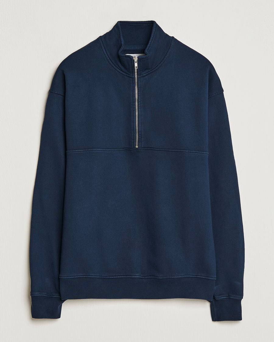 Herre | Gensere | Colorful Standard | Classic Organic Half-Zip Navy Blue