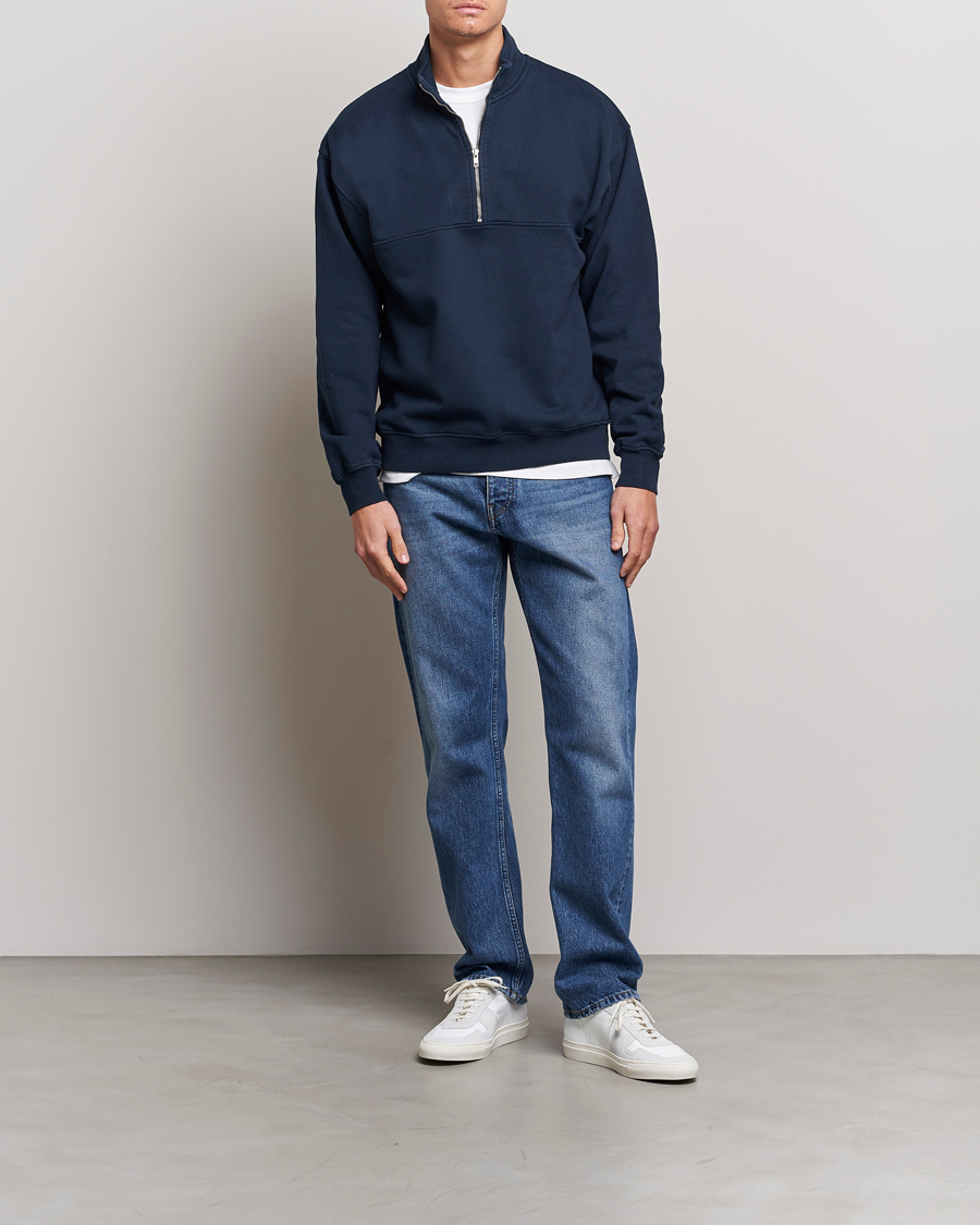 Herre | Gensere | Colorful Standard | Classic Organic Half-Zip Navy Blue