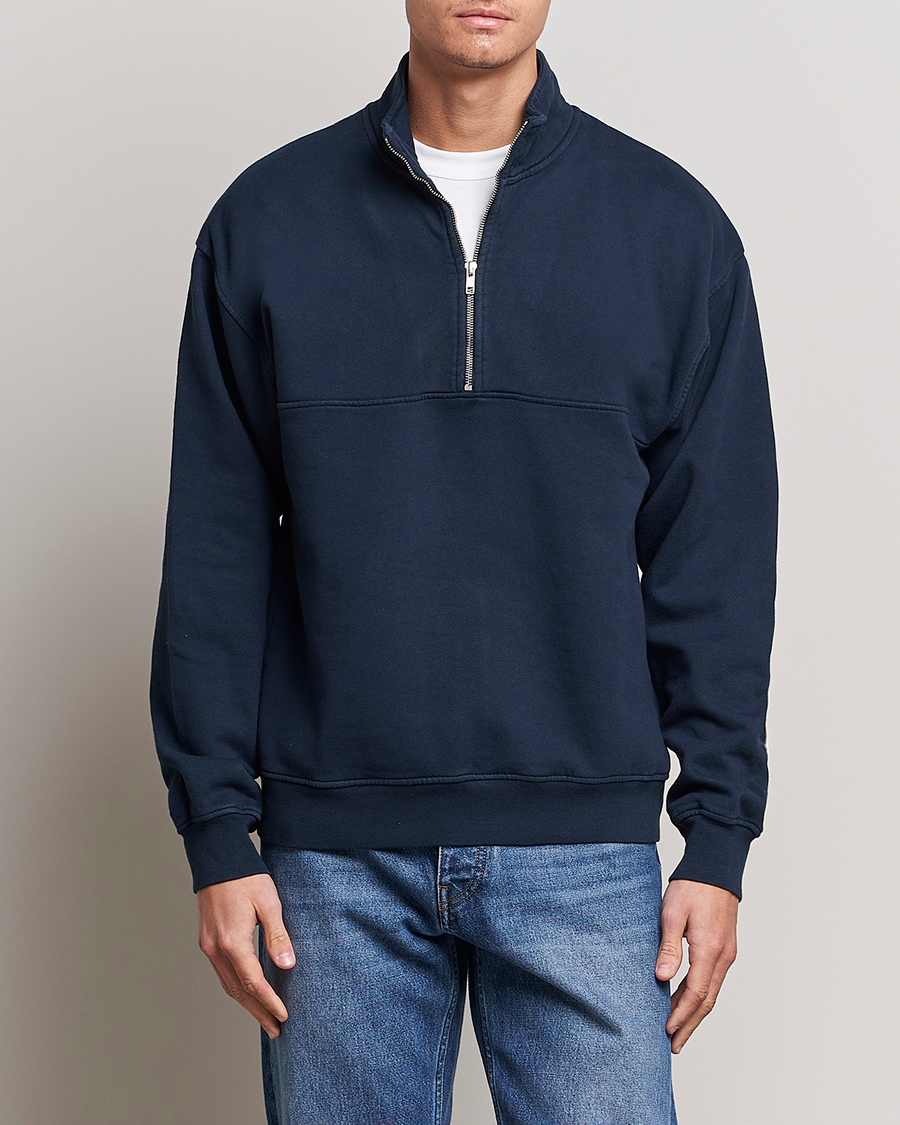 Herre | Gensere | Colorful Standard | Classic Organic Half-Zip Navy Blue