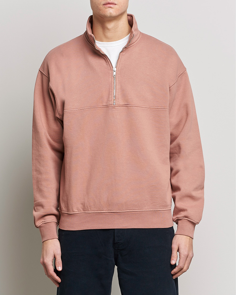 Herre | Avdelinger | Colorful Standard | Classic Organic Half-Zip Rosewood Mist