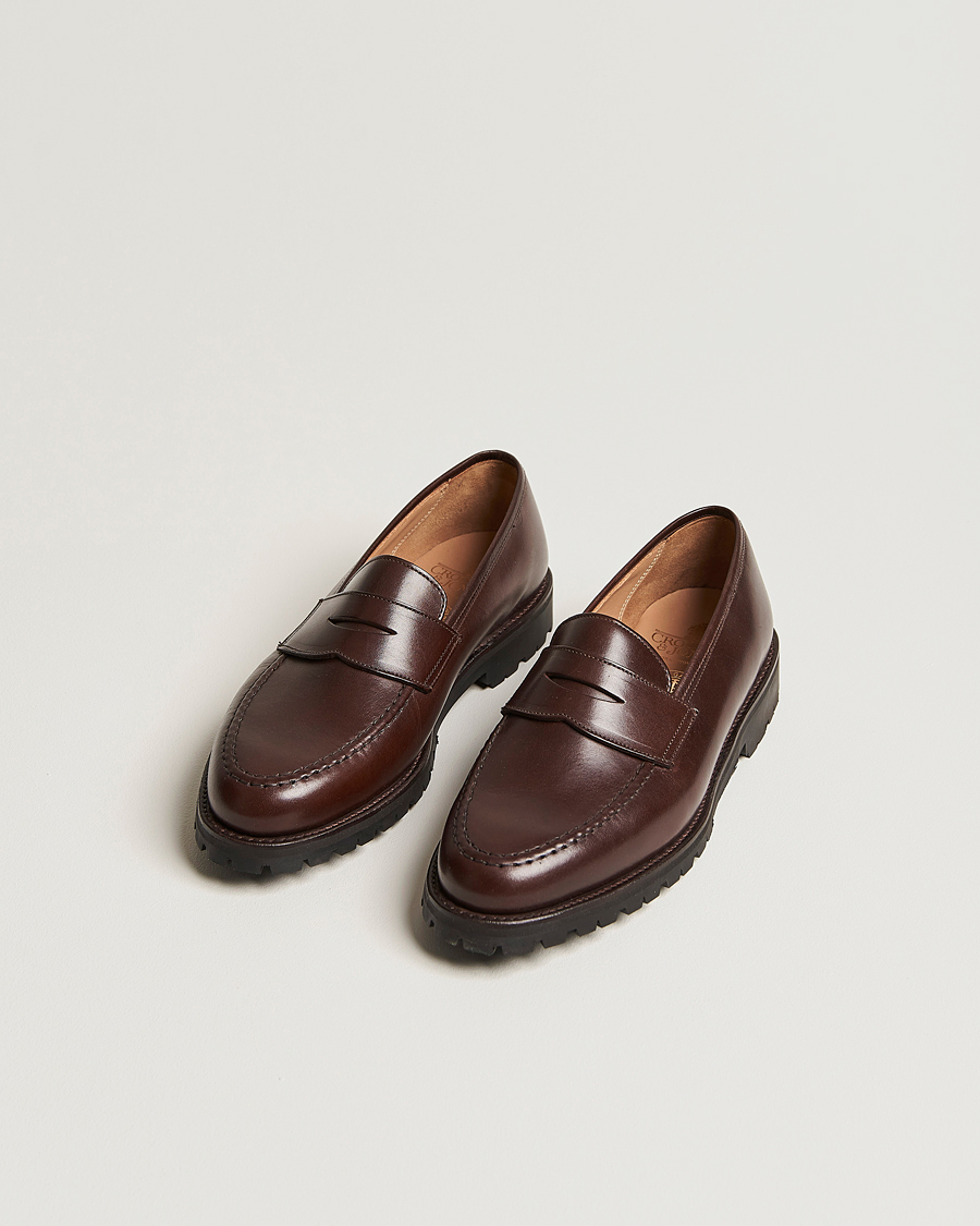 Herre | Crockett & Jones x Tärnsjö Garveri Boston Vibram Cleated Sole Dk Brown Calf | Crockett & Jones x Tärnsjö Garveri | Boston Vibram Cleated Sole Dk Brown Calf