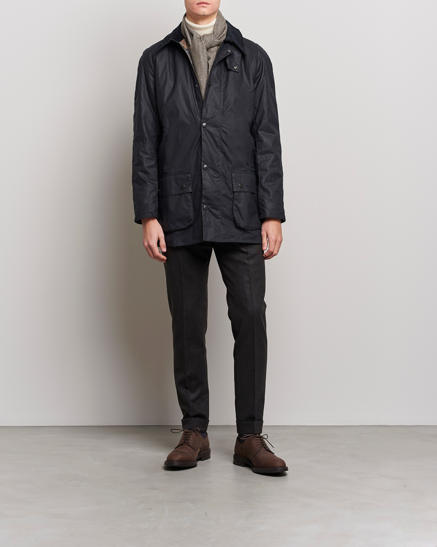 Herre | Jakker | Barbour Lifestyle | Beausby Waxed Jacket Navy