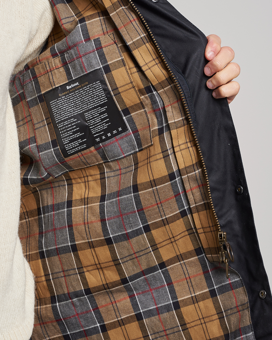Herre | Jakker | Barbour Lifestyle | Beausby Waxed Jacket Navy