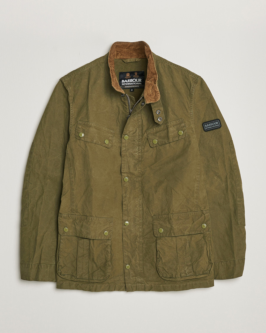 Herre | Jakker | Barbour International | Summer Wash Duke Jacket Dusky Green