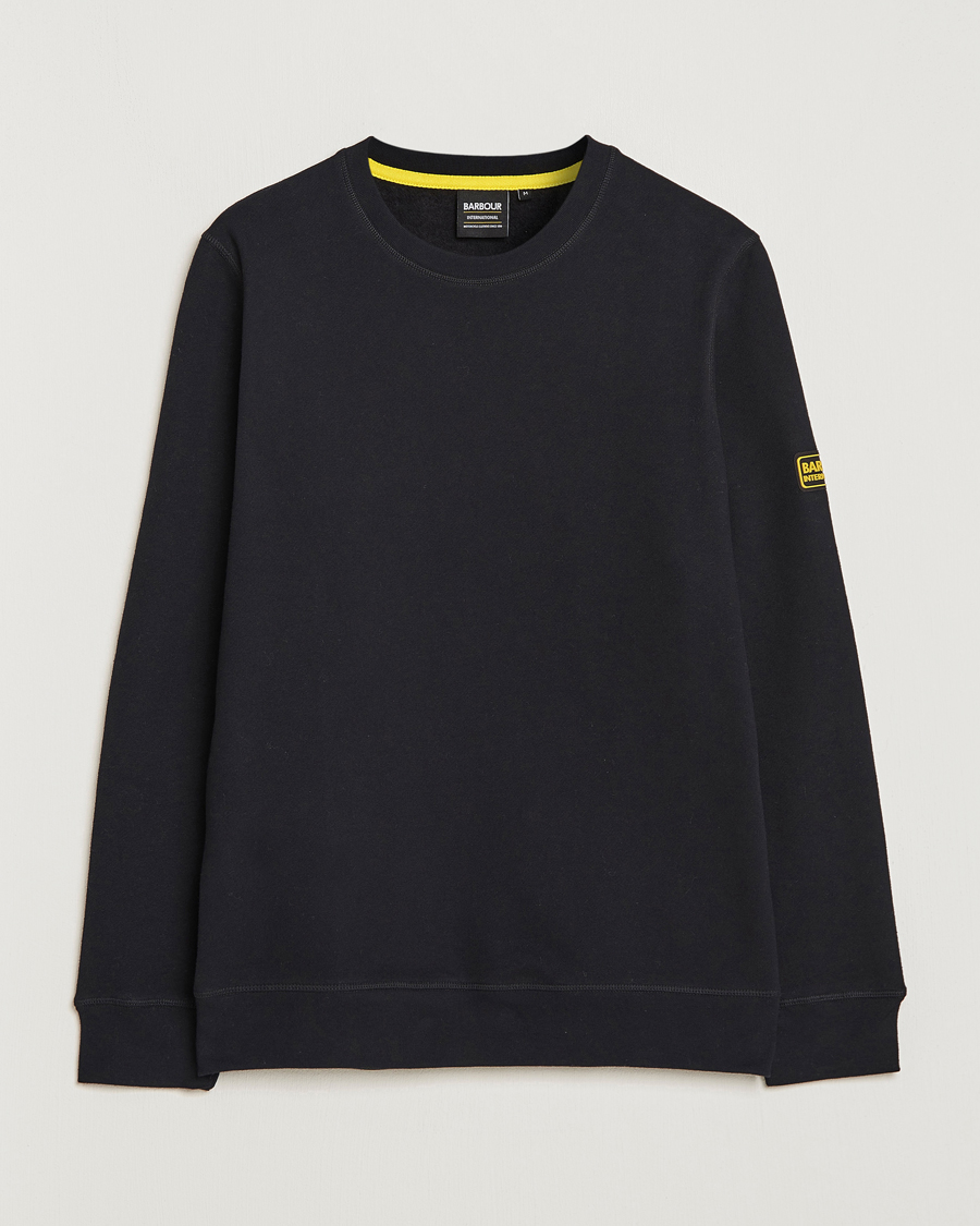 Herre | Gensere | Barbour International | Badge Crew Neck Sweatshirt Black