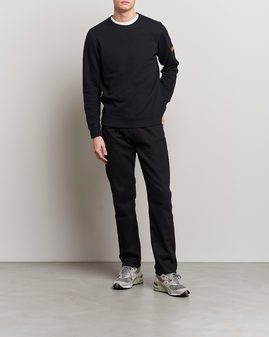 Herre | Gensere | Barbour International | Badge Crew Neck Sweatshirt Black