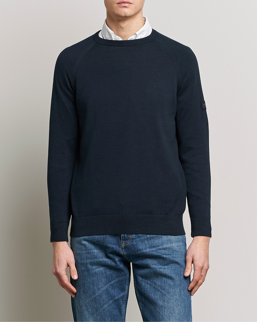 Herre | Avdelinger | Barbour International | Cotton Crew Knit Navy